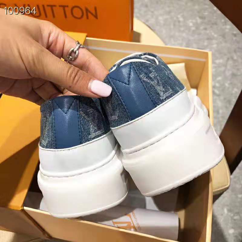 Louis Vuitton LV Men Stellar Sneaker in Blue Monogram Denim - LULUX