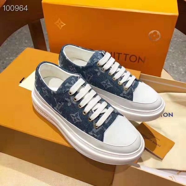 Louis Vuitton LV Men Stellar Sneaker in Blue Monogram Denim (5)