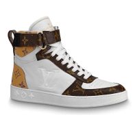 Louis Vuitton LV Unisex Boombox Sneaker Boot in Embossed Lamb Leather-Brown (1)