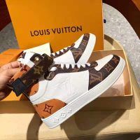 Louis Vuitton LV Unisex Boombox Sneaker Boot in Embossed Lamb Leather-Brown (1)