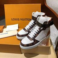 Louis Vuitton LV Unisex Boombox Sneaker Boot in Embossed Lamb Leather-Brown (1)