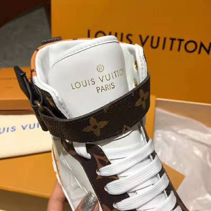 Louis Vuitton Metallic Calfskin Embossed Monogram Boombox Sneakers