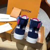 Louis Vuitton LV Unisex Boombox Sneaker Boot in Embossed Lamb Leather-Pink (1)