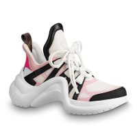 Louis Vuitton LV Unisex LV Archlight Sneaker in Calf Leather and Technical Fabric-Pink (1)