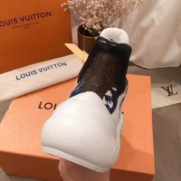 Louis Vuitton LV Unisex LV Archlight Sneaker in Flower-Print Calf Leather-Blue