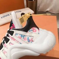 Louis Vuitton LV Unisex LV Archlight Sneaker in Flower-Print Calf Leather-Pink