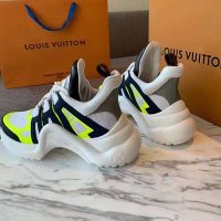 Louis Vuitton LV Unisex LV Archlight Sneaker in Technical Fabric and Monogram Canvas-Yellow (1)