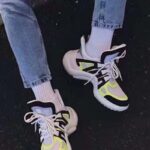 Louis Vuitton LV Unisex LV Archlight Sneaker in Technical Fabric and Monogram Canvas-Yellow - immagine 10