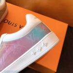 Louis Vuitton LV Unisex LV Luxembourg Sneaker in Iridescent Monogram Textile and Calf Leather-Rose - immagine 13