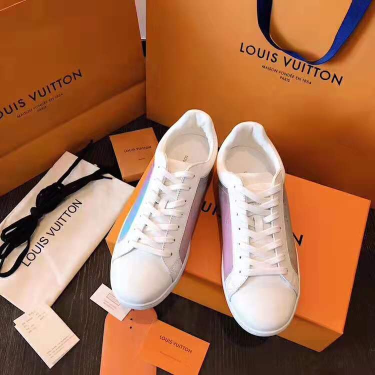 Louis Vuitton LV Monogram Leather Iridescent Luxembourg Sneakers