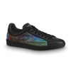 Louis Vuitton LV Unisex LV Sneaker Luxembourg in Iridescent Monogram Textile and Calf Leather-Black