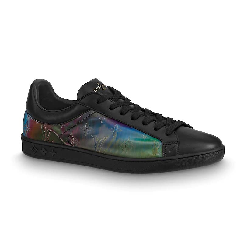 Louis Vuitton LV Unisex Rivoli Sneaker Boot in Iridescent Monogram Textile  and Calf Leather-Black - LULUX