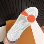 Louis Vuitton LV Unisex LV Trainer Sneaker Boot in Grained Calf Leather-White - Image 7