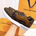 Louis Vuitton LV Unisex LV Trainer Sneaker in Monogram Canvas and Suede Calf Leather-Brown - Image 12