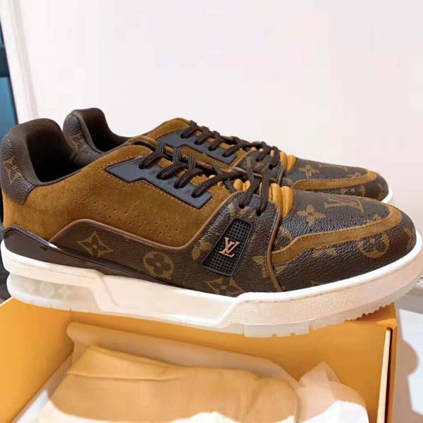 Louis Vuitton LV Unisex LV Trainer Sneaker in Monogram Canvas and Suede ...