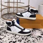 Louis Vuitton LV Unisex Rivoli Sneaker Boot in Monogram Grained Calf Leather-Black - Image 4