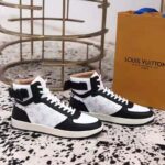 Louis Vuitton LV Unisex Rivoli Sneaker Boot in Monogram Grained Calf Leather-Black - Image 5