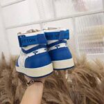 Louis Vuitton LV Unisex Rivoli Sneaker Boot in Monogram Grained Calf Leather-Blue - Imagen 10