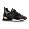 Louis Vuitton LV Unisex Run Away Sneaker in Suede Calf Leather-Black