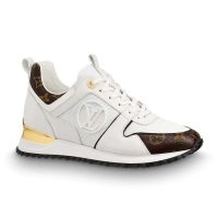 Louis Vuitton LV Unisex Run Away Sneaker in Supple Calf Leather-White (1)