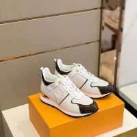 Louis Vuitton LV Unisex Run Away Sneaker in Supple Calf Leather-White (1)