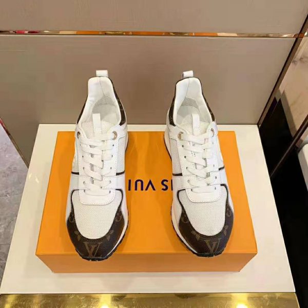 Louis Vuitton LV Unisex Run Away Sneaker in Supple Calf Leather-White (4)