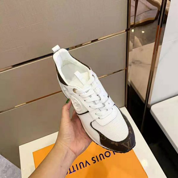 Louis Vuitton LV Unisex Run Away Sneaker in Supple Calf Leather-White (5)