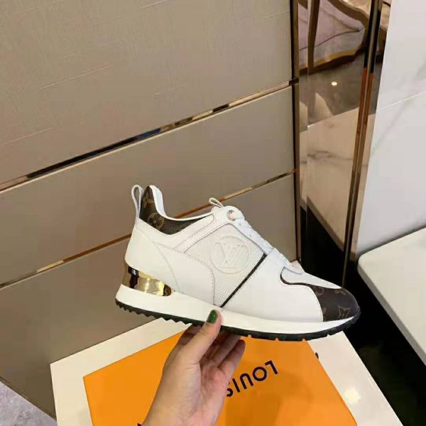 Louis Vuitton LV Unisex Run Away Sneaker in Supple Calf Leather-White (6)