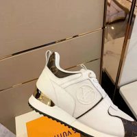 Louis Vuitton LV Unisex Run Away Sneaker in Supple Calf Leather-White (1)