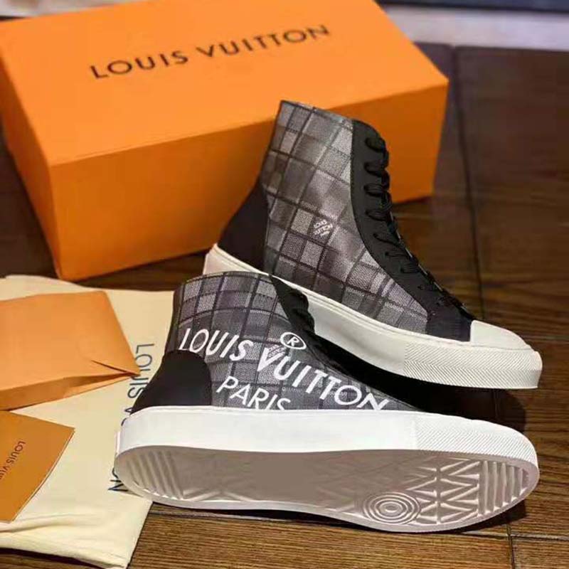 Louis Vuitton Damier Tartan Canvas Tattoo Sneakers Men's Size 5 - Yoogi's  Closet