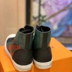 Louis Vuitton LV Unisex Tattoo Sneaker Boot in Damier Tartan Canvas-Green - Image 5