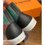 Louis Vuitton LV Unisex Tattoo Sneaker Boot in Damier Tartan Canvas-Green - Image 9