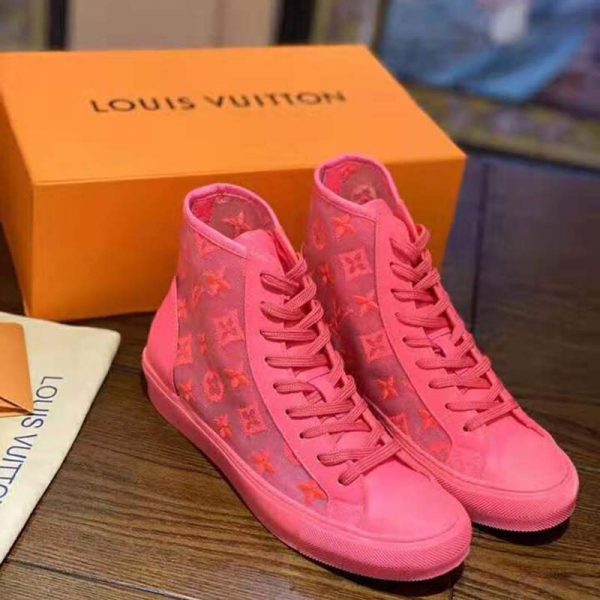 Louis Vuitton LV Unisex Tattoo Sneaker Boot in Damier Tartan Canvas ...