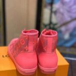 Louis Vuitton LV Unisex Tattoo Sneaker Boot in Damier Tartan Canvas with Monogram Embroidery-Pink – Bild 7