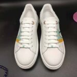 Louis Vuitton LV Unisex Time Out Sneaker in Calf Leather and Monogram Flowers-Green - Image 4