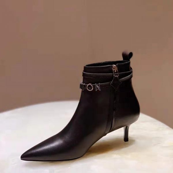 Louis Vuitton LV Women Call Back Ankle Boot in Smooth Calf Leather 5.5 cm Heel-Black (5)