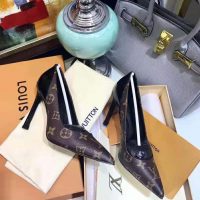 Louis Vuitton LV Women Chérie Pump in Patent Monogram Canvas and Patent Calf Leather (1)