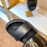 Louis Vuitton LV Women Crossroads Comfort Sandal in Black Glazed Calf Leather (1)