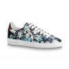 Louis Vuitton LV Women Frontrow Sneaker in Flower-Printed Calf Leather-Blue