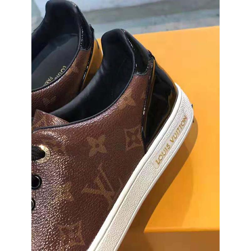 Louis Vuitton Brown/Black Monogram Canvas and Patent Leather Frontrow Low  Top Sneakers Size 37 Louis Vuitton