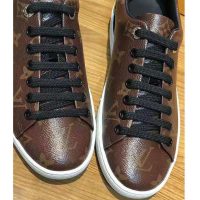 Louis Vuitton LV Women Frontrow Sneaker in Patent Monogram Canvas-Brown (1)