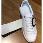 Louis Vuitton LV Women Frontrow Sneaker in White Calf Leather and Brown Rubber - Imagen 8