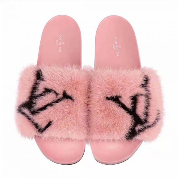 lv slippers fluffy