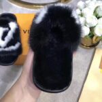Louis Vuitton LV Women Homey Flat Mule in Mink Fur-Black - Imagen 10