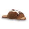 Louis Vuitton LV Women Homey Flat Mule in Mink Fur-Brown