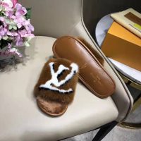 Louis Vuitton LV Women Homey Flat Mule in Mink Fur-Brown (1)