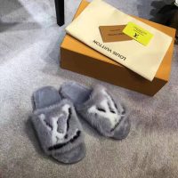 Louis Vuitton LV Women Homey Flat Mule in Mink Fur-Grey (1)