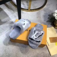 Louis Vuitton LV Women Homey Flat Mule in Mink Fur-Grey (1)