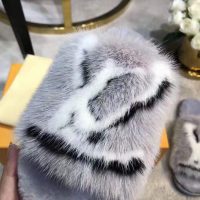 Louis Vuitton LV Women Homey Flat Mule in Mink Fur-Grey (1)