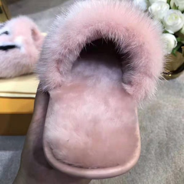 Louis Vuitton LV Women Homey Flat Mule in Mink Fur-Pink (6)
